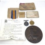 ww1 medals & death plaque named edward henry warner medals named 738 g.h.warner r.a with original