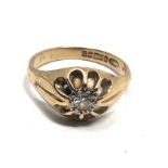 9ct gold diamond ring (2.6g)