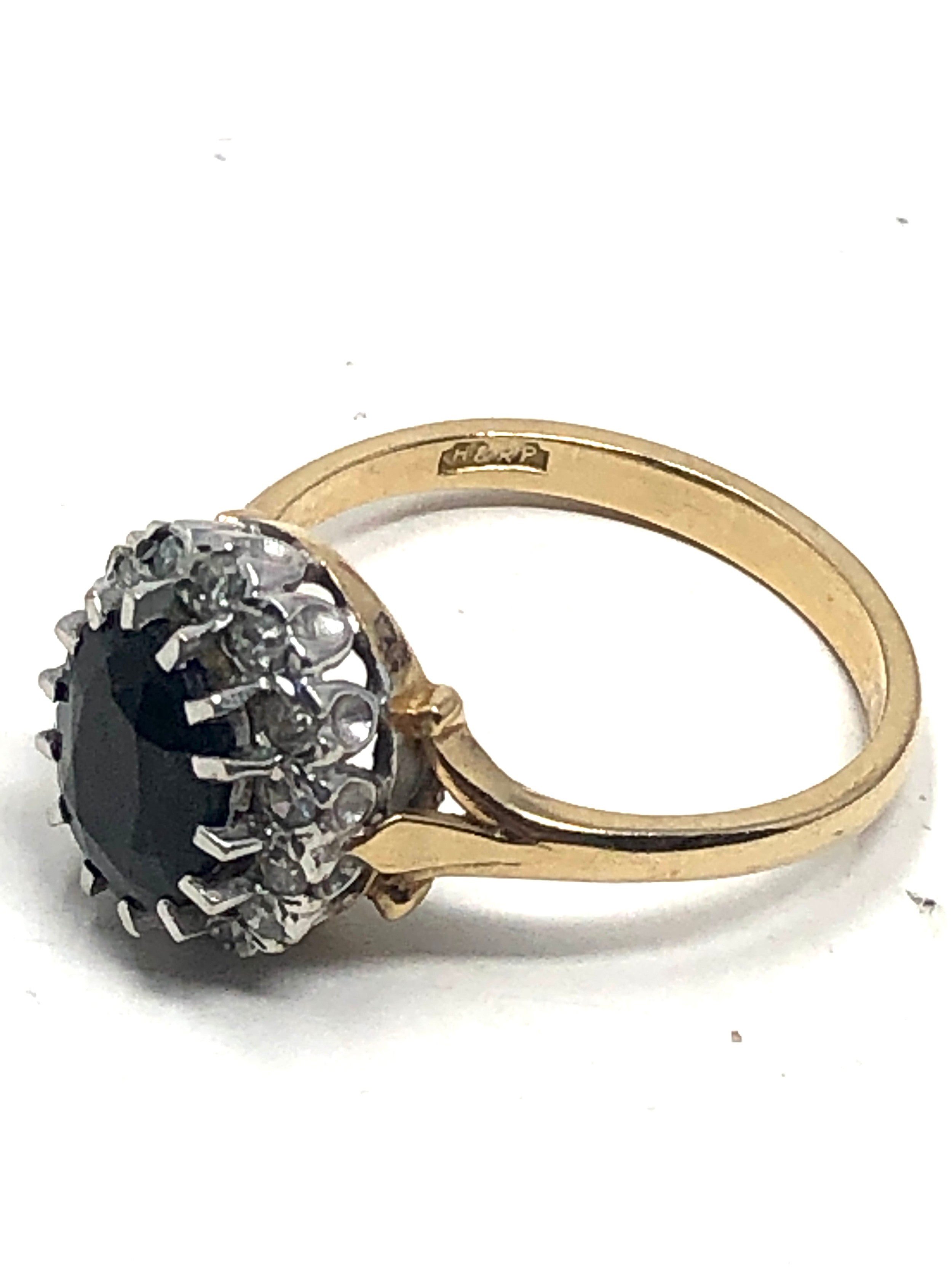 9ct gold sapphire & diamond ring (3.7g) - Bild 2 aus 3