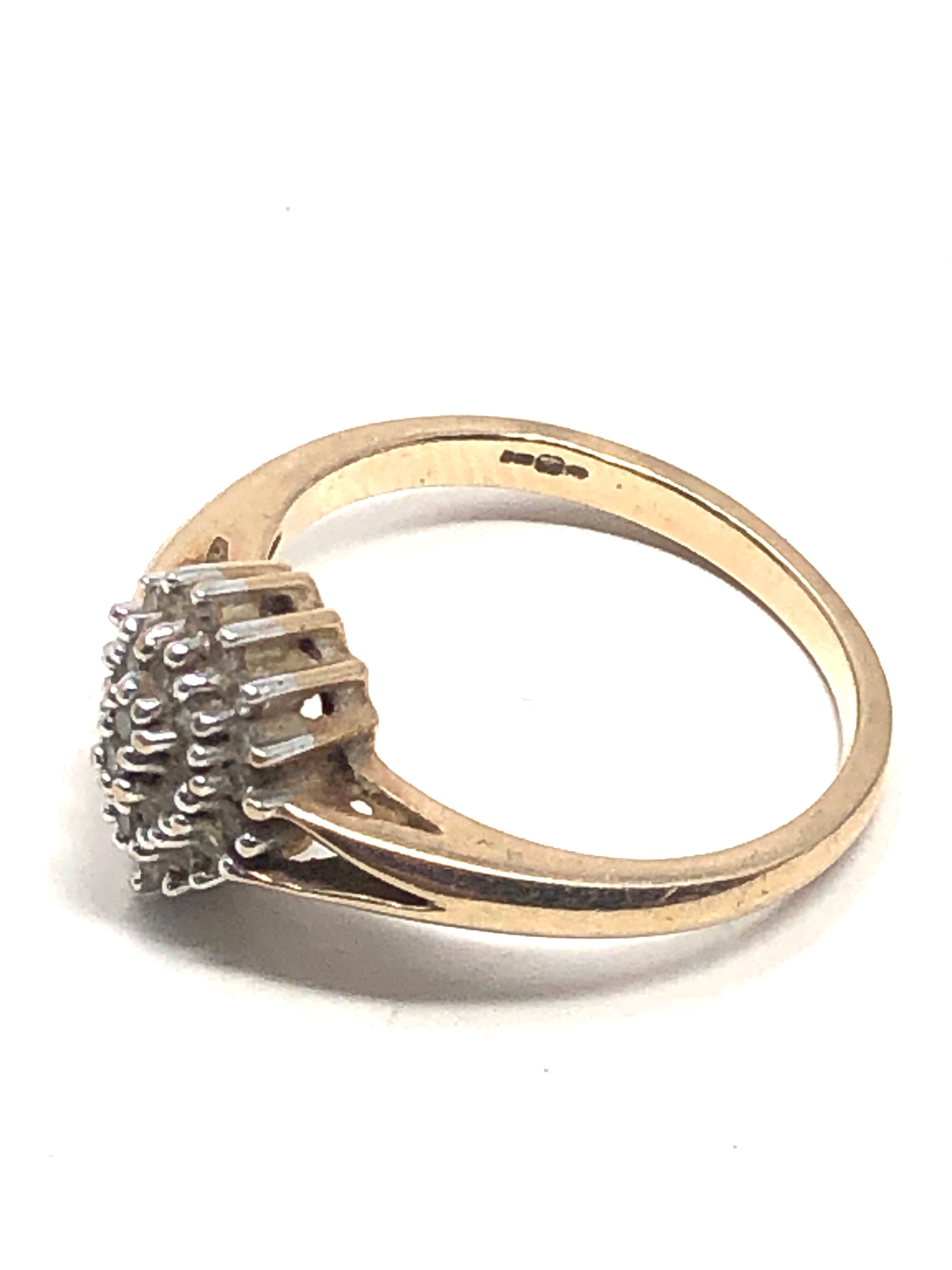 9ct gold diamond ring (2.8g) - Bild 2 aus 3