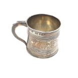 Georgian silver christening mug London silver hallmarks