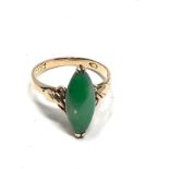 14ct gold jadeite ring (3.1g)