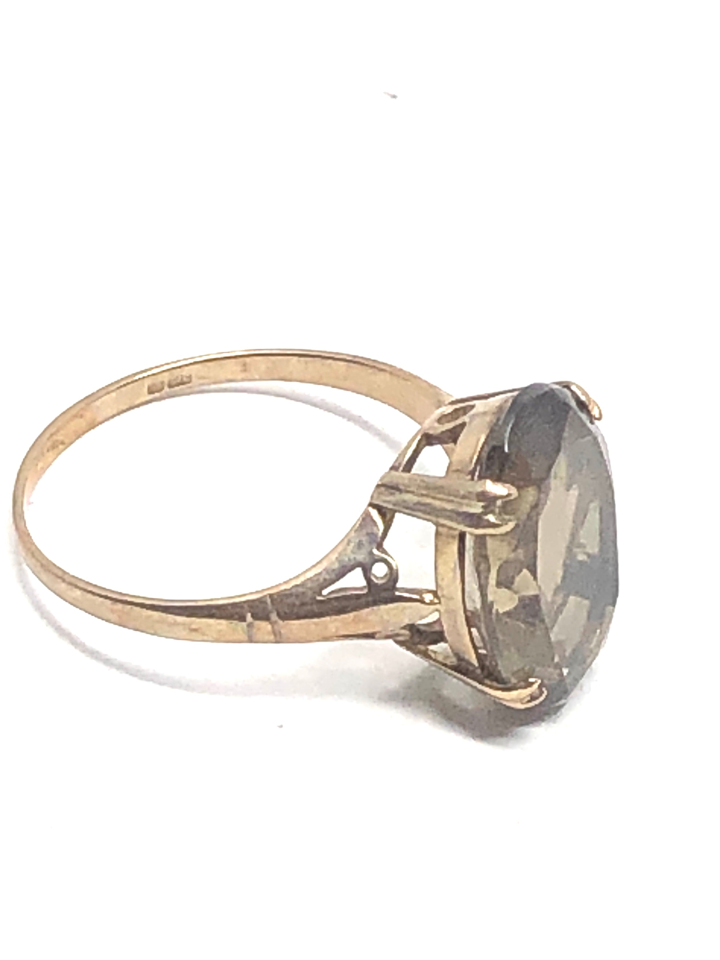 9ct gold smoky quartz ring (2.2g) - Bild 2 aus 3