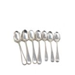 7 antique scottish silver tea spoons weight 118g