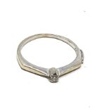 18ct gold vintage diamond solitaire ring (2.1g)