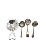 selection of antique silver sifter spoons