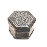 Antique Dutch silver pill box import silver hallmarks