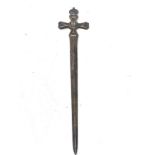 ER.11 Silver letter opener Sheffield silver hallmarks weight 60g