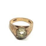 9ct gold vintage citrine sring (3.5g)