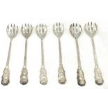 6 continental 800 silver pickle forks weight 95g