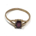 9ct gold amethyst ring (0.9g)