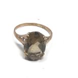 9ct gold smoky quartz ring (2.2g)