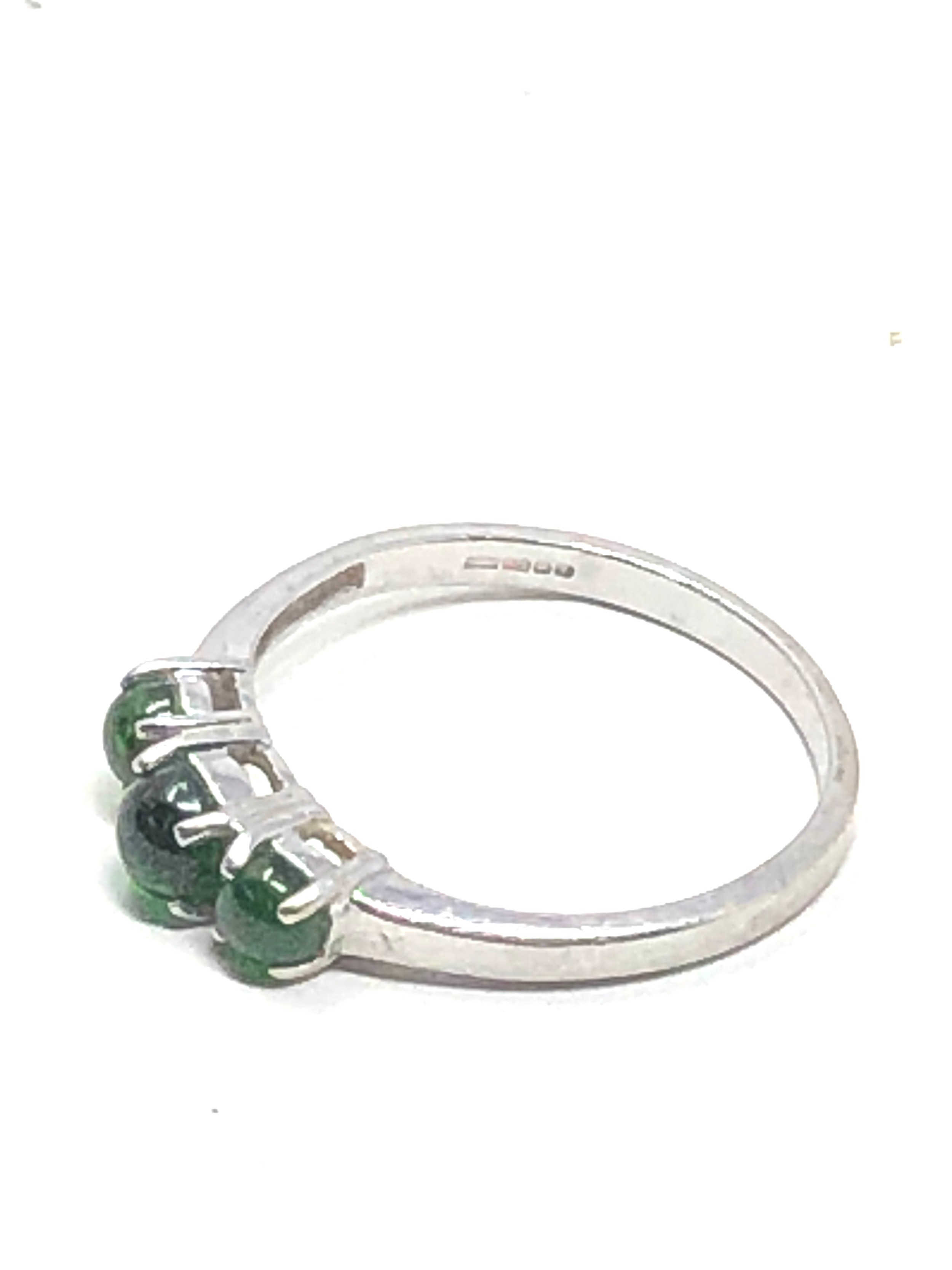 9ct white gold diopside ring (1.9g) - Bild 2 aus 3