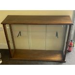 Taxidermy cabinet, lockable doors to both sides, approximate measurements Height 32 inches, Width 45