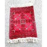 Small prayer rug type measures approx 33 inches by 20 inches