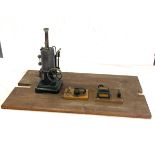 Mounted vintage stationery steam engine, working order