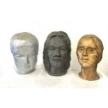 Selection of 4 sculptured heads