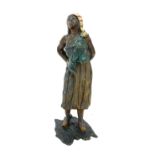Cold bronze of an African lady, approximate height: 6 inches
