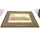 Framed Fire Brigade depicting 4 cups/ trophies, approximate frame measurements: Height 18 inches,