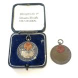 1 Silver and 1 bronze Chesterfield 1937 music festival medal