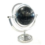 Rotating vintage globe, overall height 16 inches