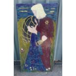 Large mosaic picture measures approx 48 inches tall by 24 inches tall
