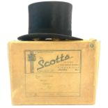 Vintage 1940s SWW Thos Townsend & Co lime St London top hat with original box
