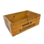 Wooden grown and packed Santa Clara plums advertising crate, approximate measurements: Width 15.5