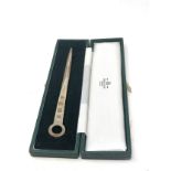 Vintage boxed payne & sons silver letter opener