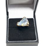 9ct gold topaz ring weight 6g