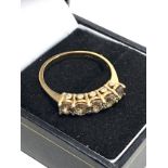 9ct gold citrine & diamond ring weight 3g