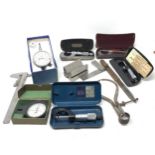 Collection of Engineers tools inc micrometers by moore & wright shardlow etc