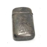 Antique silver vesta case