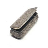 Antique silver trinket box measures approx 8cm by 3cm birmingham silver hallmarks