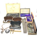 Collection of Engineers tools inc micrometers by moore & wright etc