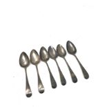 6 georgian silver tea spoons