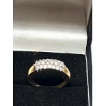 9ct gold diamond ring ring weight 2.4g
