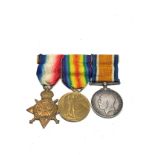 WW1 TRIO Medals to g.e stock middlesex reg