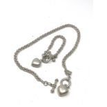 Sterling Silver Chunky Heart & T-Bar Set (105g)