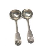 2 georgian silver ladles London silver hallmarks