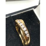 9ct gold diamond ring weight 2.1g 0.25ct diamonds