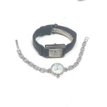 2 silver ladies wristwatches sekonda & carolee