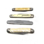 4 Antique / vintage named pen knives