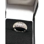 9ct white gold diamond ring weight 4g