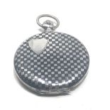 Silver niello full hunter chronometre pocket watch the watch is not ticking