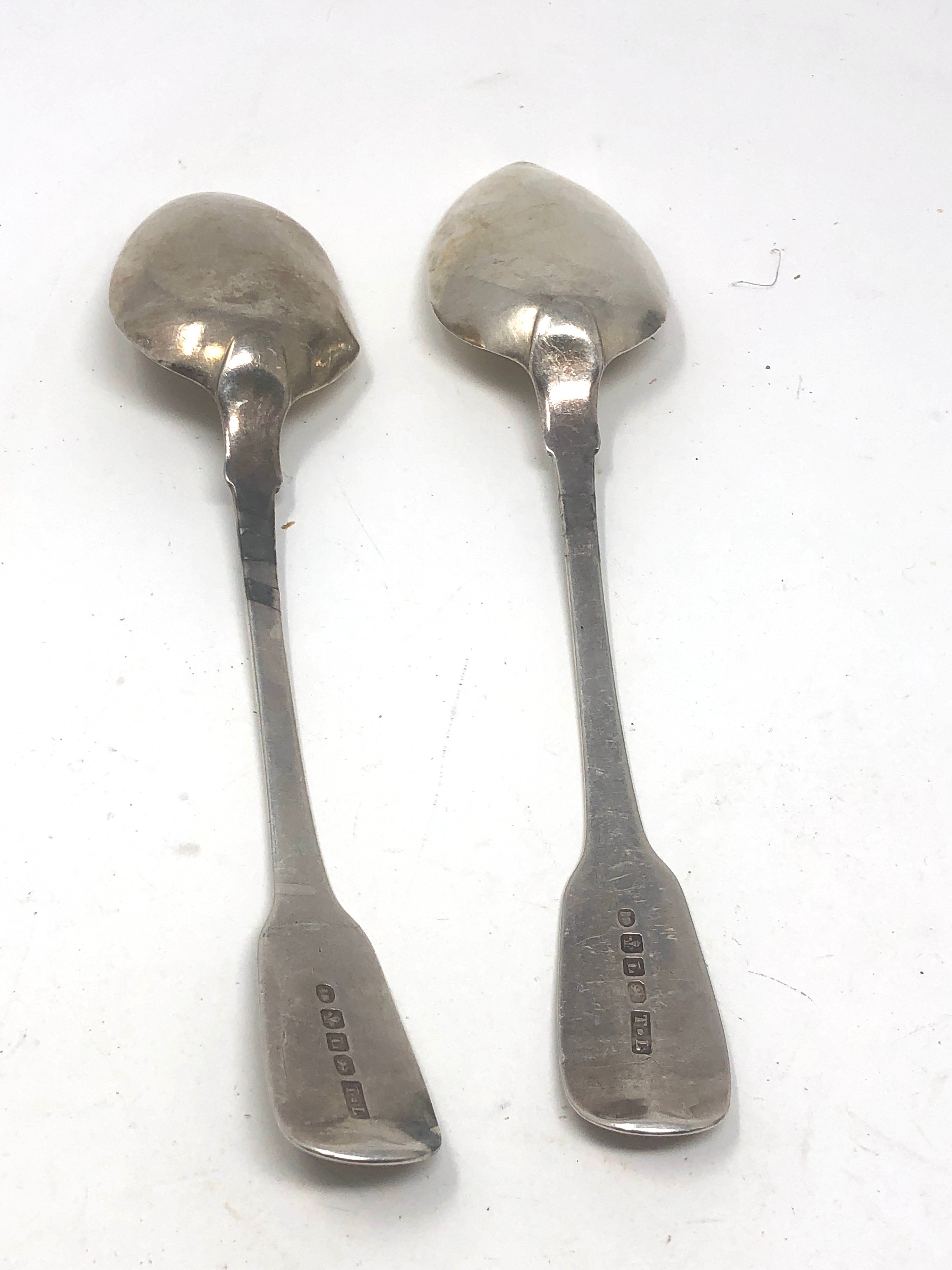 2 georgian silver serving spoons - Image 2 of 3