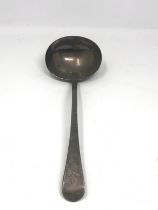 Antique silver ladle spoon London silver hallmarks