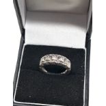 9ct white gold diamond ring weight 3.8g 0.25ct diamonds