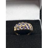 9ct gold tanzanite ring weight 3.4g