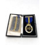 Boxed royal mint army emergency reserve officers decoration dated 1953